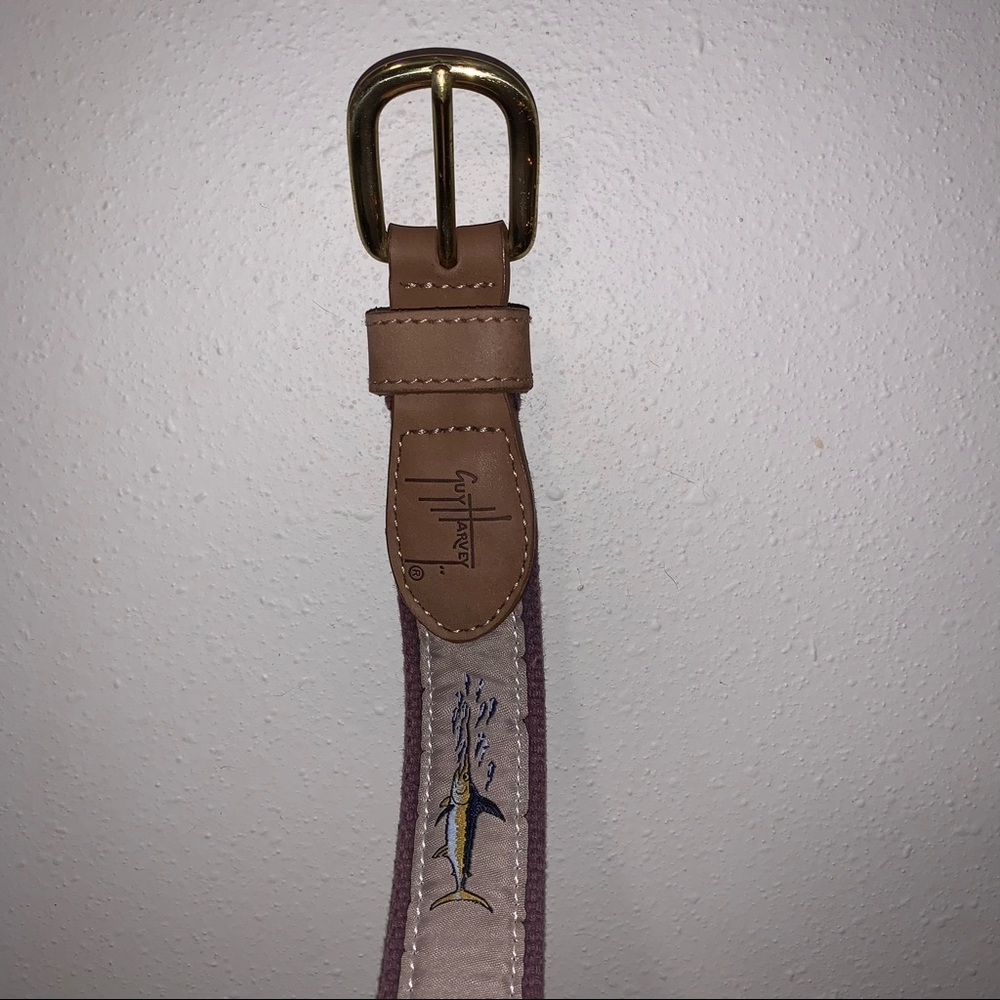 Guy Harvey - Marlin Embroidered Belt - Size 30